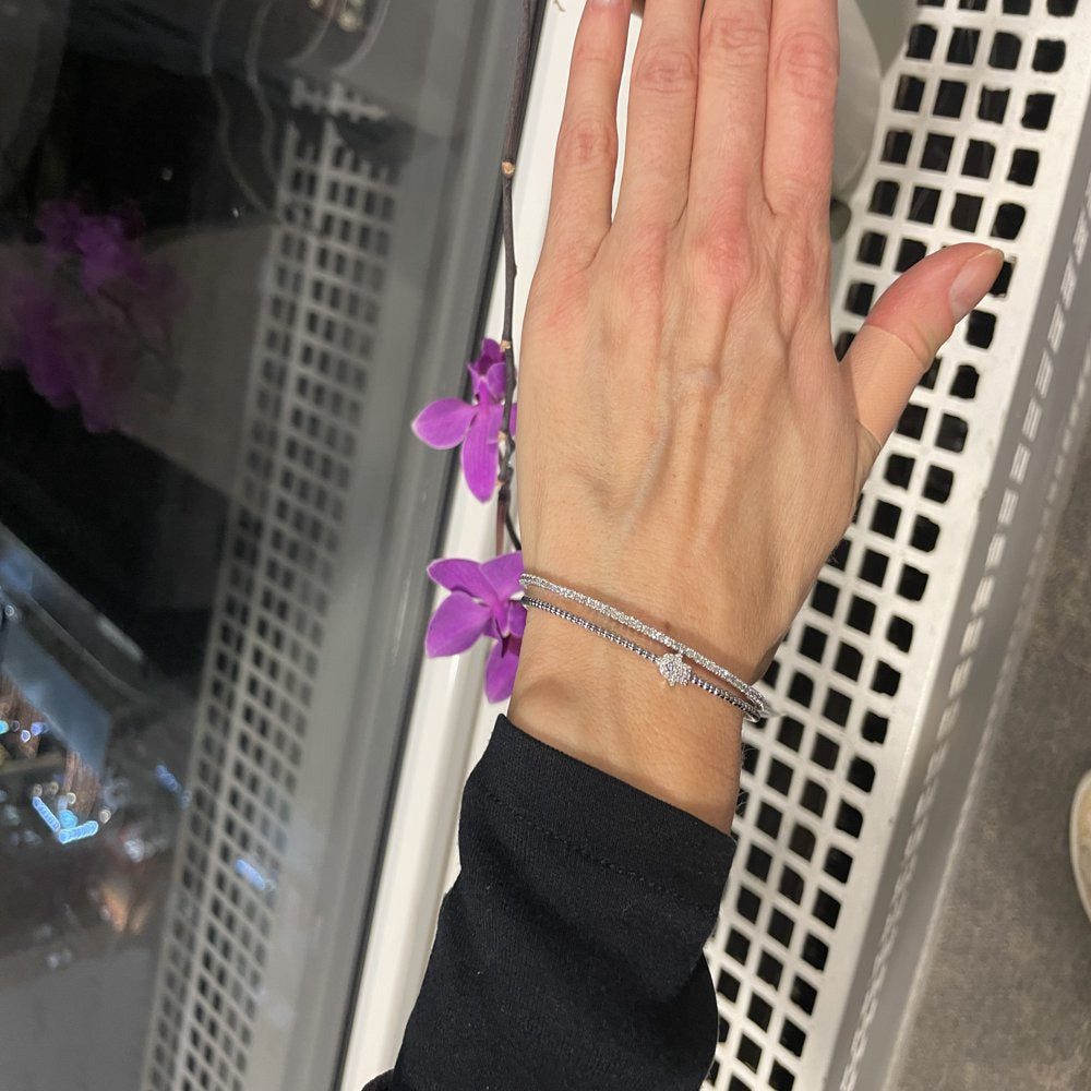 Flexible Diamond Bracelet 1.00 Ct 14K Yellow Gold