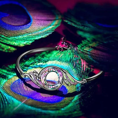 Phoenix Women Bracelets Rainbow Crystal Peacock Zircon Alloy Chain Bracelet
