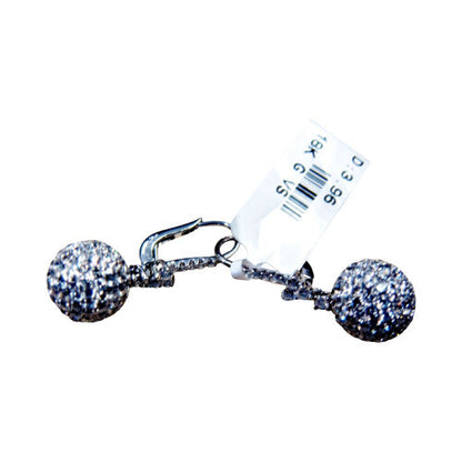 diamond round brilliant pave style dangle earring