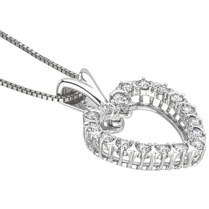 1/4 CT. T.W. Diamond Heart Pendant in 14K Gold