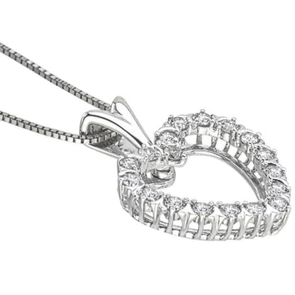 1/4 CT. T.W. Diamond Heart Pendant in 14K Gold