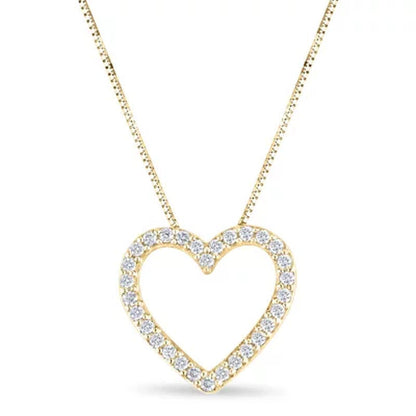 0.23 CT. T.W. Diamond Heart Pendant in 14K Yellow Gold (H-I, I1)