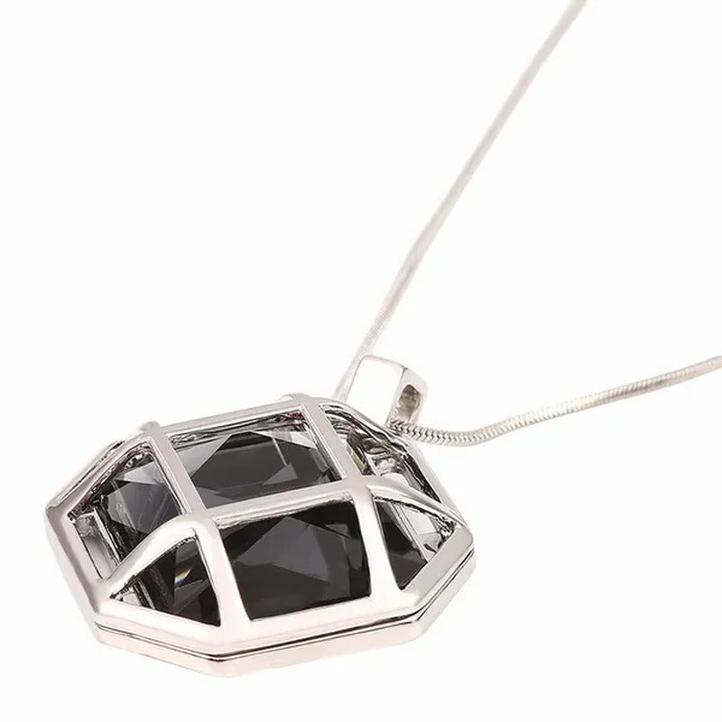Square Diamond White Simple Fashion Square Openwork Sweater Chain