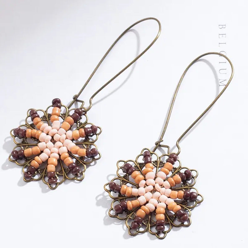 Tassel Earrings Personality Flower Handmade Jewelry