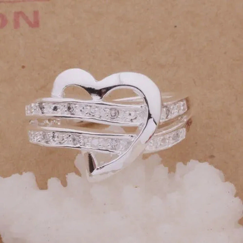Love Heart Women Wedding Diamond Ring Gifts(Size:5/6 /7 /8 /9/10) HANNAH MARTIN