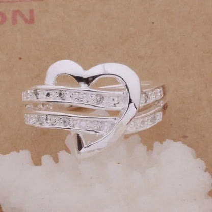 Love Heart Women Wedding Diamond Ring Gifts(Size:5/6 /7 /8 /9/10) HANNAH MARTIN