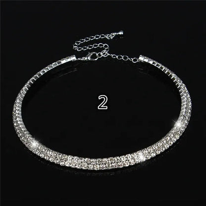 Best Valentine'S Day Gift! Hot Sale New Women Rhinestone Collar Necklace Choker
