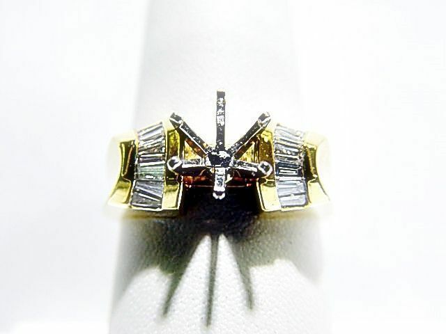 DIAMOND BAGUETTE SHAPE CHANNEL SET SETTING 6 PRONG