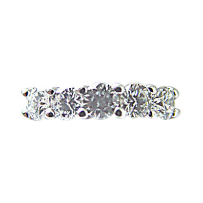 DIAMOND 5 ROUND BR SHAPE U BASKET STYLE DIAMOND BAND COMMON PRONG SET DIAMOND