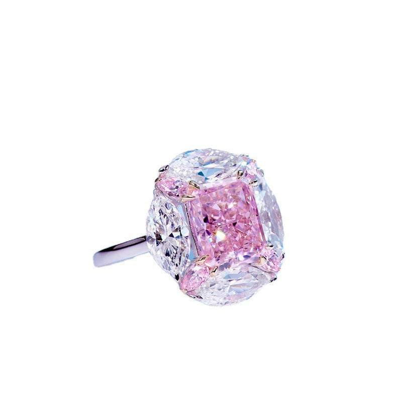 925 Sterling Silver Bubblegum 4 Carat Marquise Ring