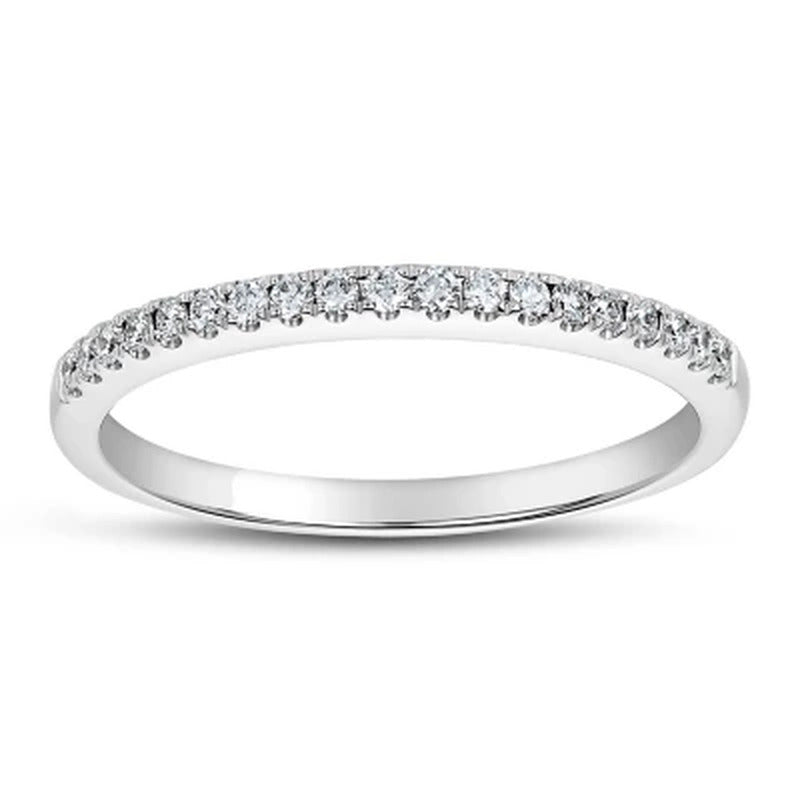 0.15 CT. T.W. Diamond Band in 14 Karat White Gold