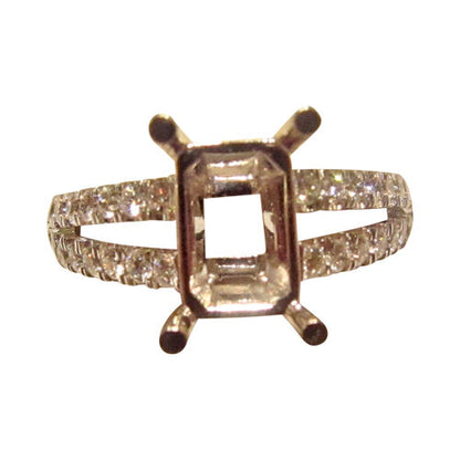 DIAMOND 36 STONE ROUND BRILLIANT SPLIT SETTING ENGAGEMENT SETTING RING DIAMOND