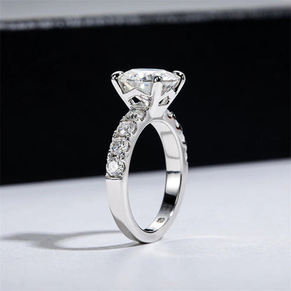 Real 3.5Ct 9.5Mm D Color Moissanite Wedding Rings for Women Top Quality 18K
