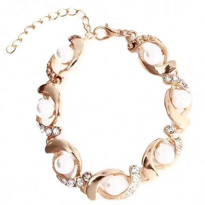 European and American Creative New Pearl Necklace Suit, Alloy Diamond Necklace E