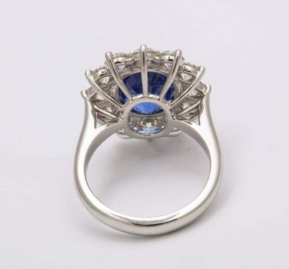 Ceylon Blue Sapphire and Diamond Ring