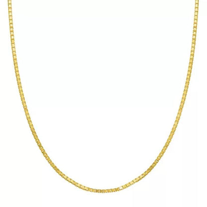 Adjustable Box Link Chain Necklace, .70Mm in 14K Gold