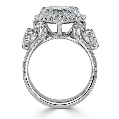 Gorgeous Exquisite 925 Sterling Silver Cute Heart Rings for Women Natural Diamon