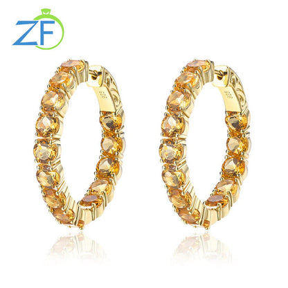 925 Silver Clip Earring for Women Natural Peridot 15.5 Carats Real Gem Colorful