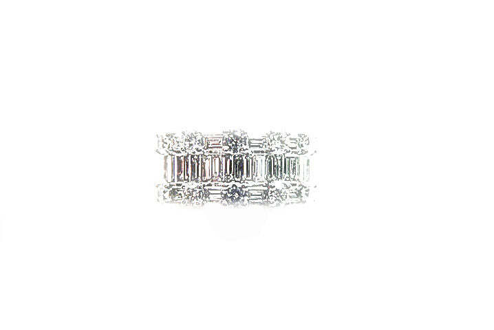 DIAMOND ROUND BR SHAPE 10 STONE BAGUETTE 24 STONE BAND