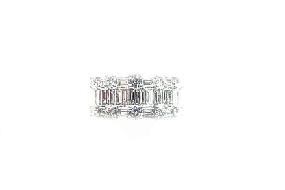 DIAMOND ROUND BR SHAPE 10 STONE BAGUETTE 24 STONE BAND