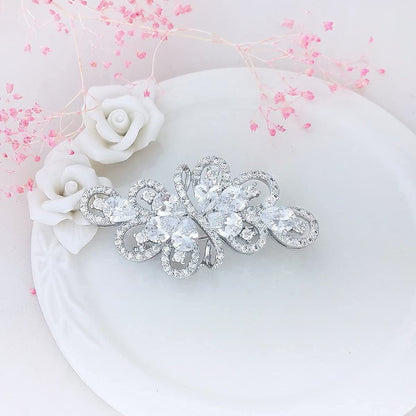 Cubic Zirconia Crystal Rhinestone Wedding Brooch Pin for Women Brides Jewelry