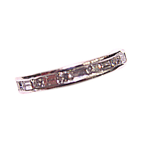 1.44 CT ROUND THEN BAGUETTE THEN ROUND AGAIN ALTERNATING AROUND ETERNITY BAND