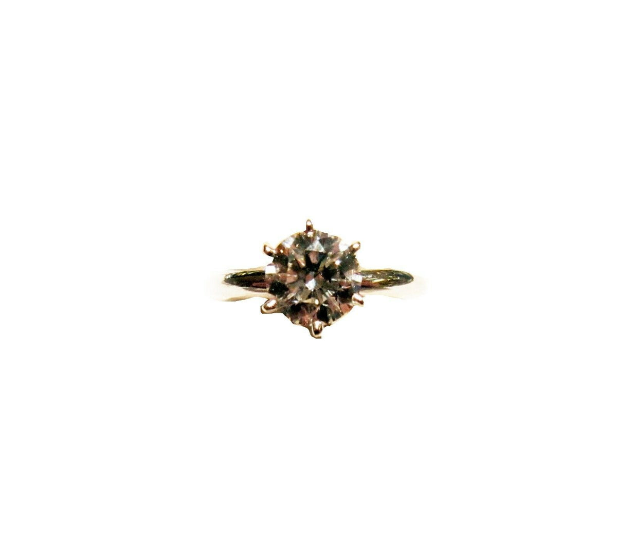 GIA H VS2 TRIPPLE EXCELLENT ROUND BRILLIANT SIX PRONG SET DIAMOND