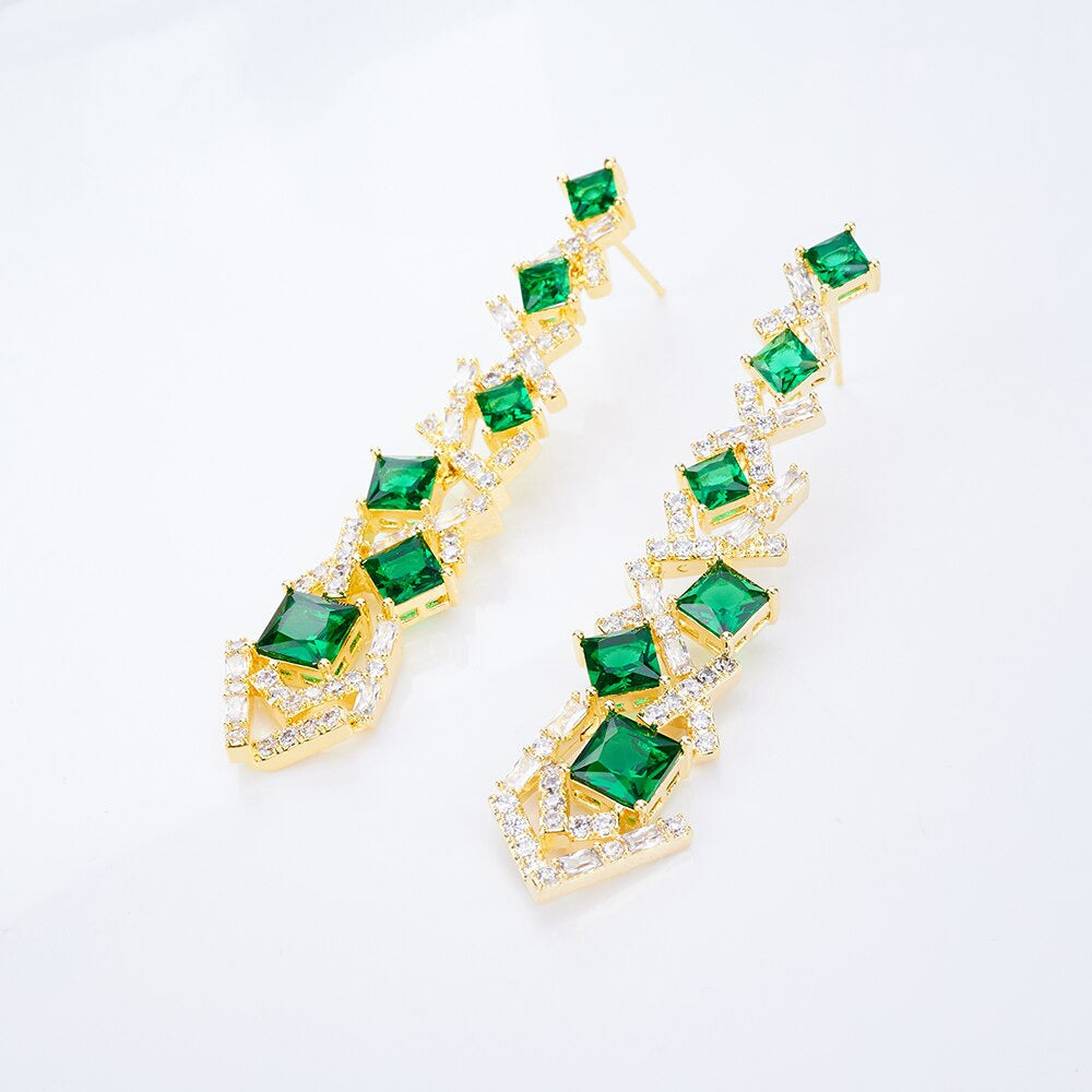 Luxury Elegant Bridal Necklace Set for Women Cubic Zirconia Wedding Jewelry