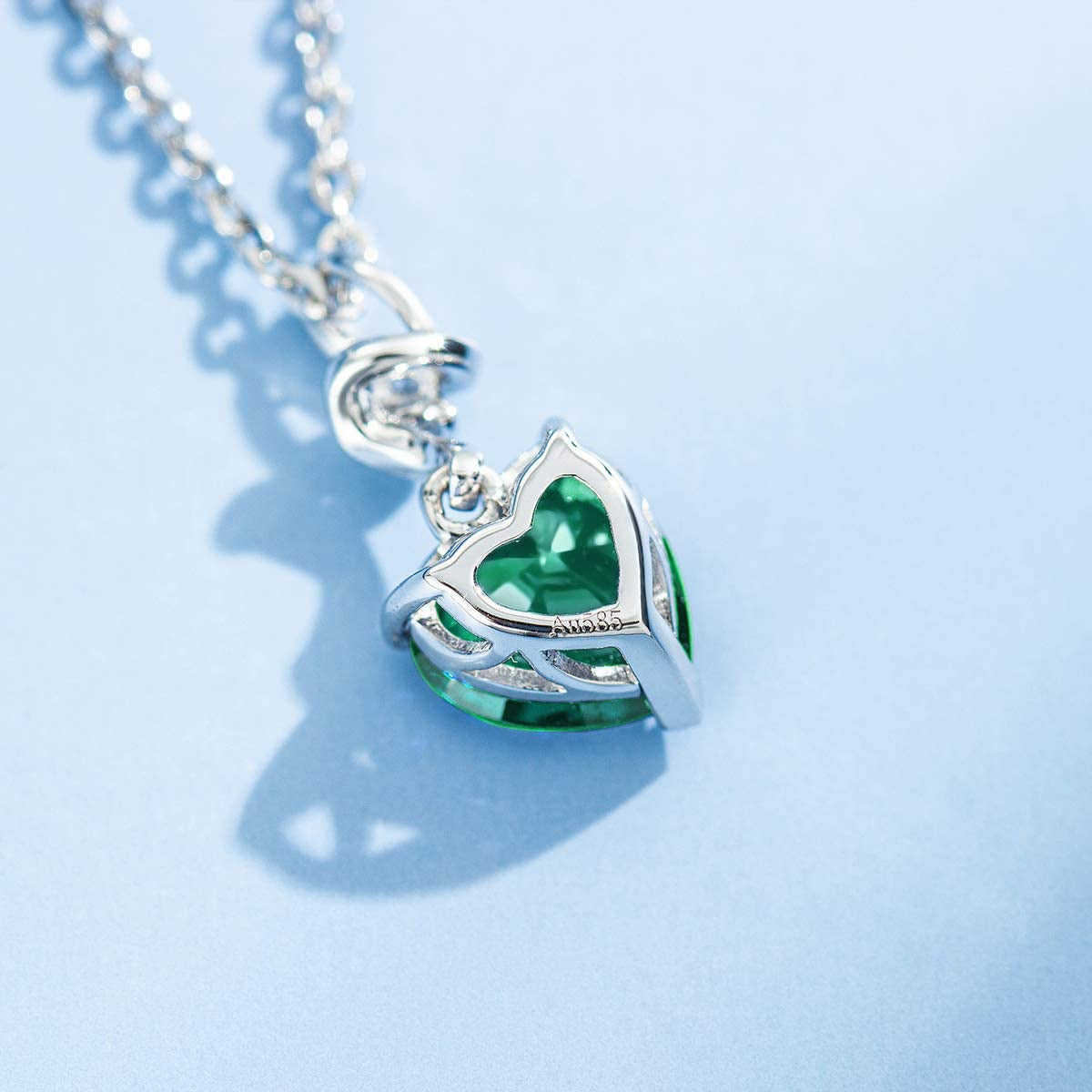 Valentines Day Gifts for Her 14K Solid White Gold Diamond Genuine or Created Gem