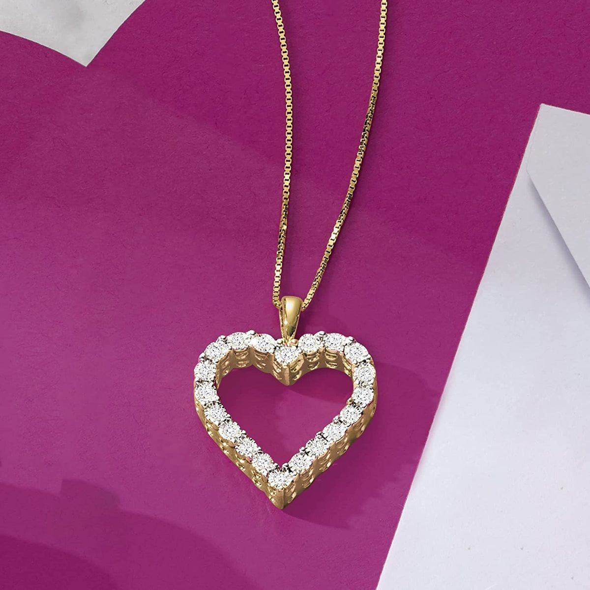 0.30 Ct. T.W. Diamond Heart Pendant Necklace