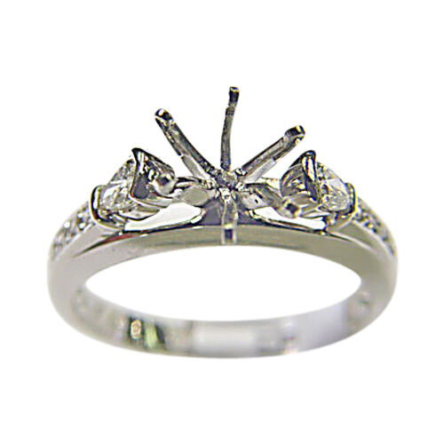 2 PEAR ROUND BRILLIANT DIAMOND SETTING 6 PRONG