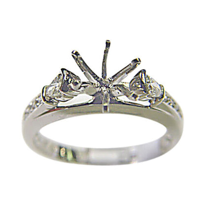 2 PEAR ROUND BRILLIANT DIAMOND SETTING 6 PRONG