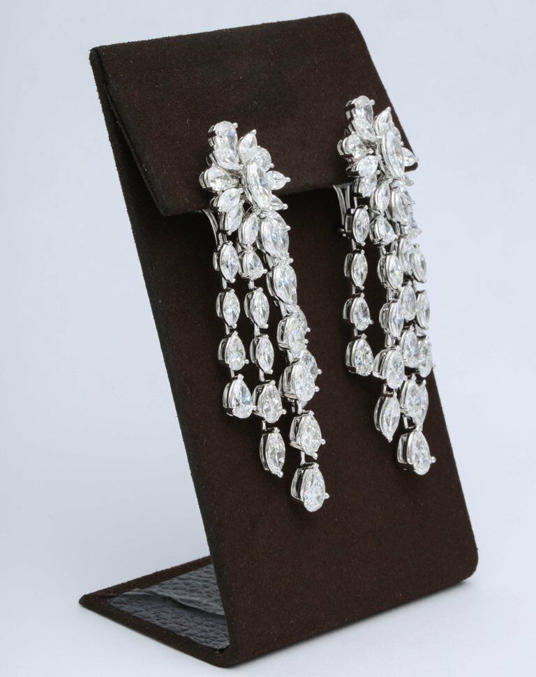 Diamond 36.41 carats of marquise and pear shape diamonds set in 18k white gold.