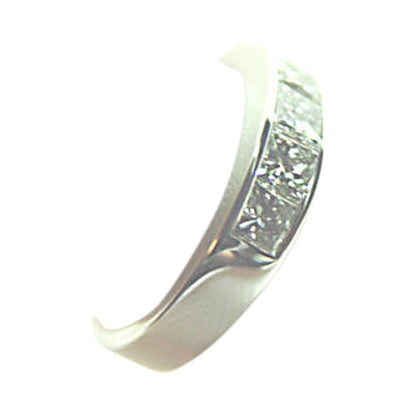 1.41 CT PRINCESS SHAPE DIAMOND PRINCESS 6 STONE DIAMOND BAND 18 K WHITE GOLD