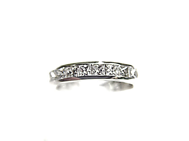 DIAMOND PRINCESS SHAPE ETERNITY SET CHANNEL SET DIAMOND BAND