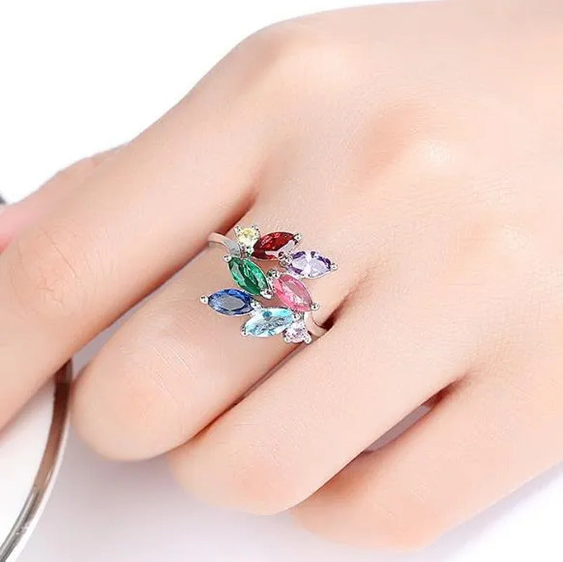 Fashion Jewelry Exquisite Gold-Plated Sapphire Emerald Ruby Amethyst Topaz Bride