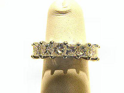 7.25 CT DIAMOND 17 SHAPE PRINCESS DIAMOND SET ETERNITY DIAMOND BAND PRONG SET