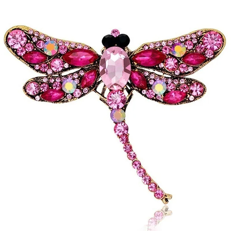 Women'S Fashion Dragonfly Brooch Lovely Rhinestone Scarf Pin Jewelry