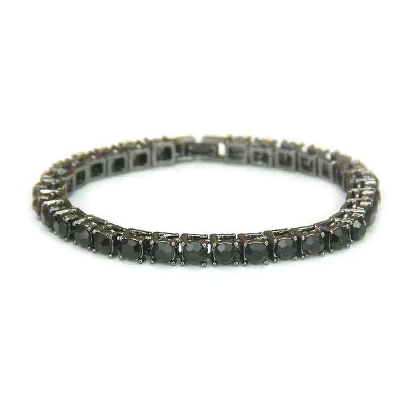 2021 Lastest Hip Hop Mens Iced Out Diamond Crystal Single Row Tennis Bracelet Si