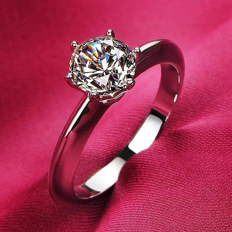 Forever Fade Platinum Ring Women'S High Quality Zircon Ring Original Tibetan Sil