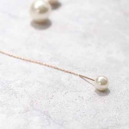1Pcs Pearl Choker Necklace Elegant Big White Imitation Pearl Choker Necklace Cla