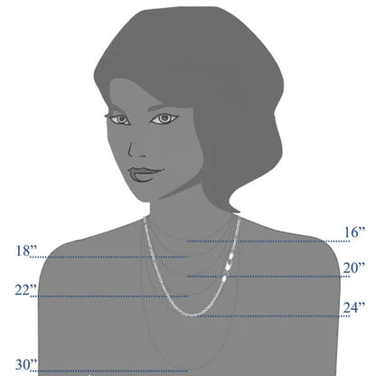 Sterling Silver Rhodium Plated Diamond Cut Rope Chain Necklace, 1,8Mm