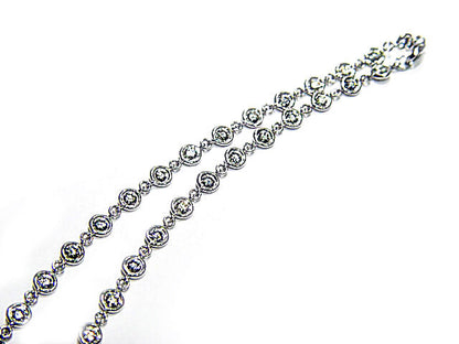 DIAMOND ROUND BR SHAPE BEZEL SET DIAMOND BY YARD STYLE NECKLACE