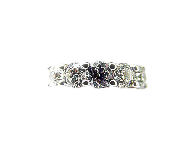 DIAMOND 5 STONE ROUND BR SHAPE COMMON PRONG SET BAND ANNIVERSARY DIAMOND BAND