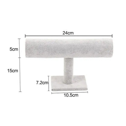 Portable Velvet Bracelet Bangle Necklace Display Stand Holder Watch Jewelry Orga