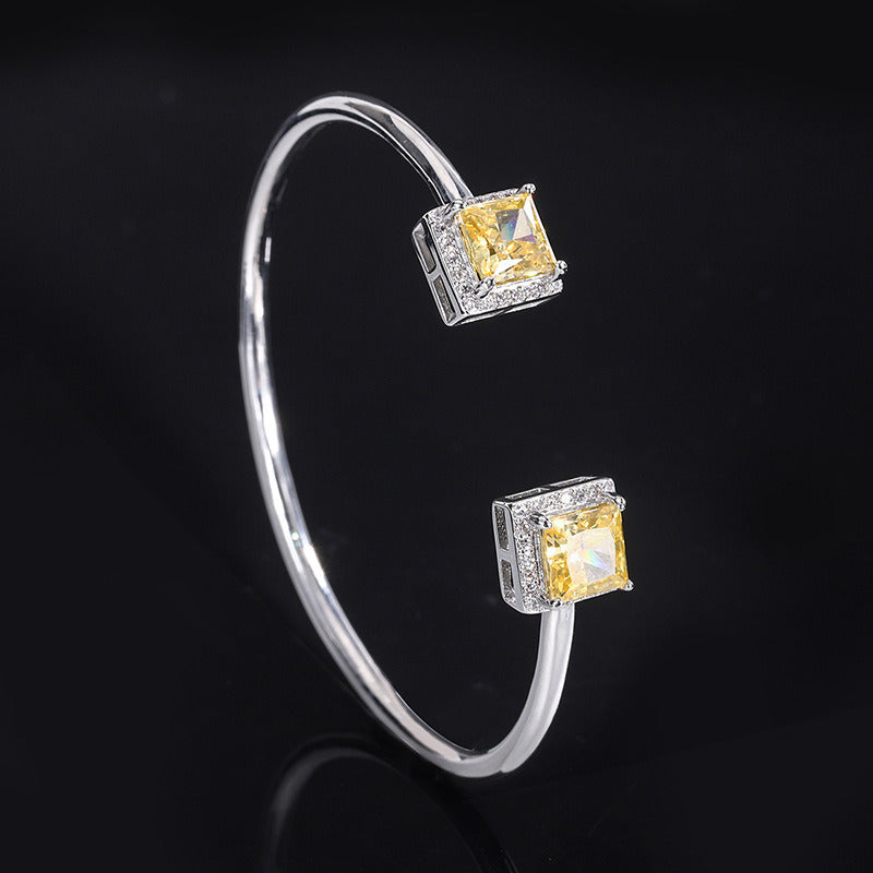Fashion Simple Silver High Carbon Diamond Bracelet