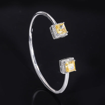 Fashion Simple Silver High Carbon Diamond Bracelet