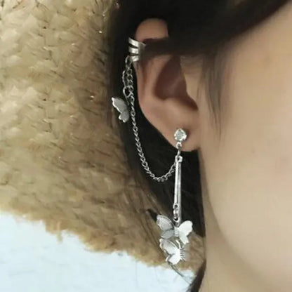 New Exquisite Butterfly Earrings Korean Version of Women'S Fashion Temperament T