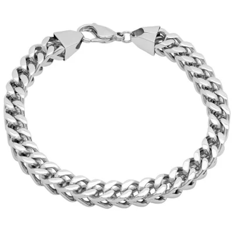 Stainless Steel Franco Link Chain and Bracelet Set