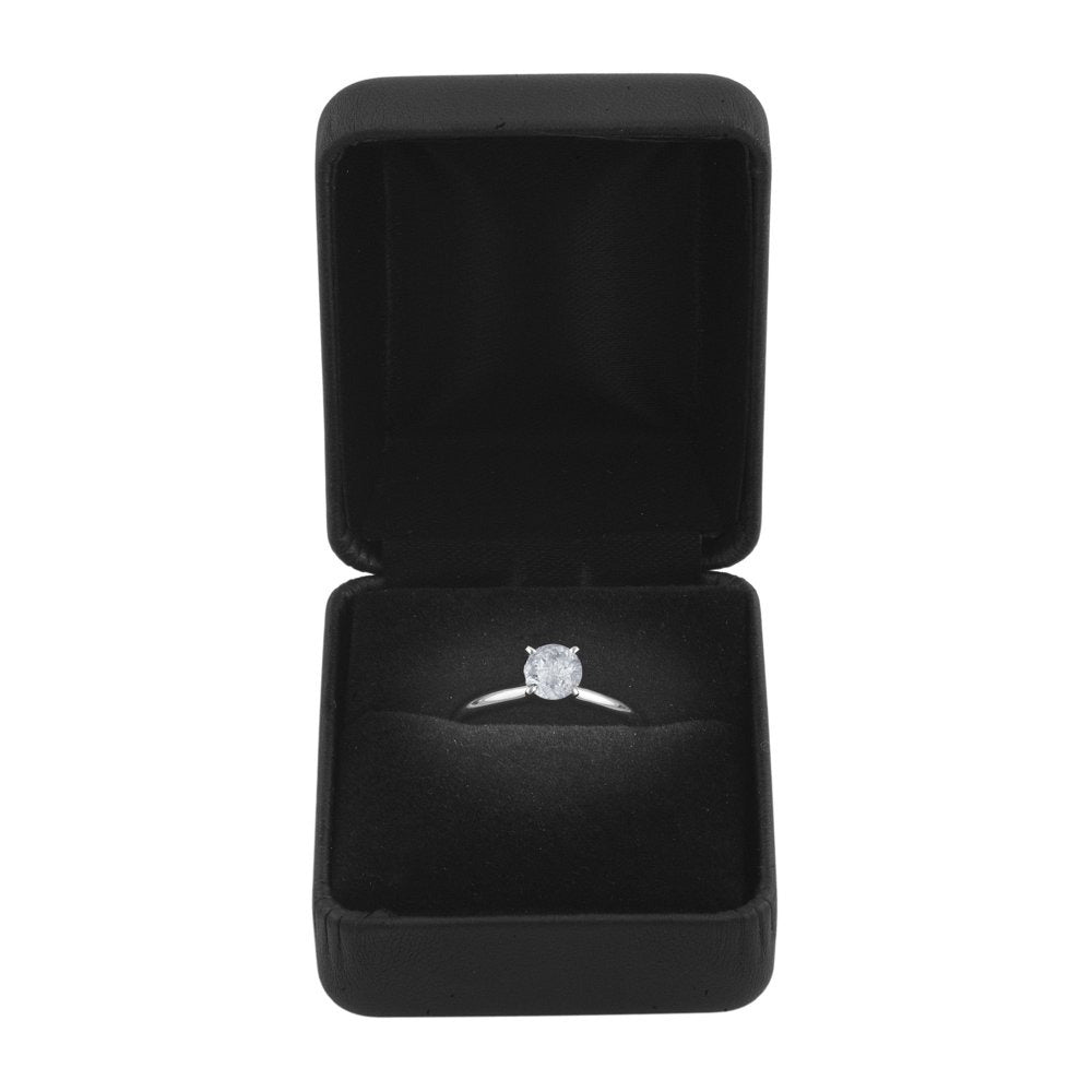 Arista 0.50 Carat T.W. round White Diamond Solitaire Ring in 14K White Gold (H-I
